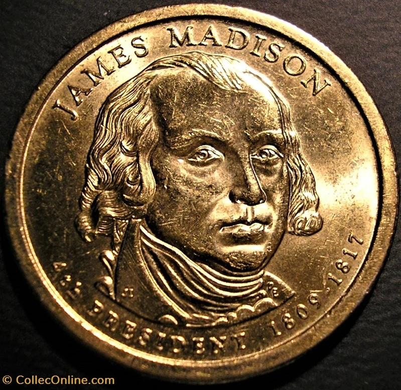 James Madison 2007 One Dollar Denver Mint Coins World