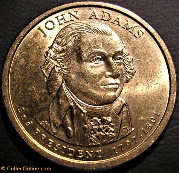 John Adams 2007 One Dollar Philadelphia Mint Monnaies Monde