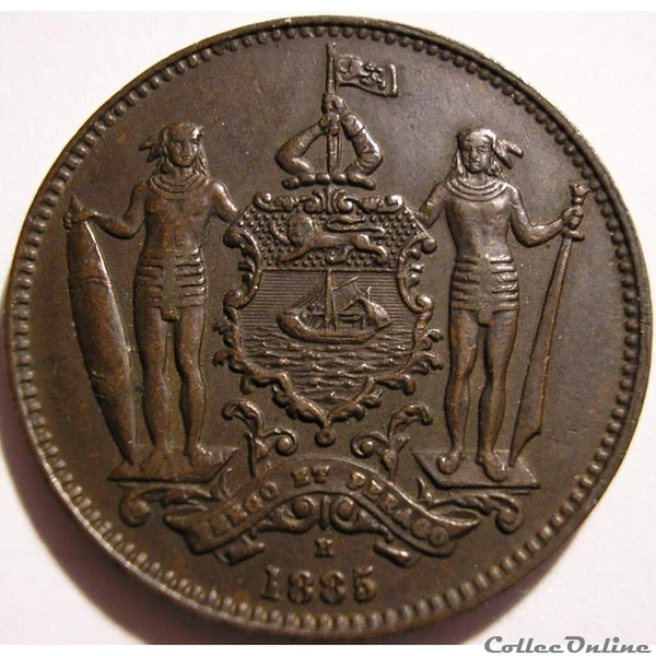 British North Borneo Co - One Cent 1885 H - Borneo - Coins - World