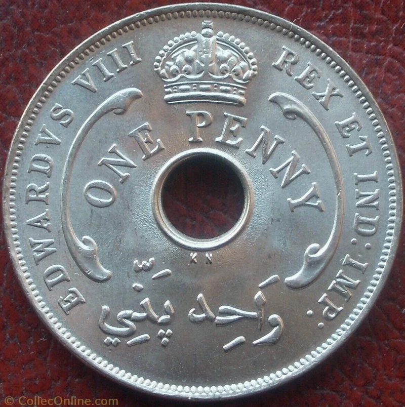 Edward VIII - One Penny 1936 - West Africa - Coins - World