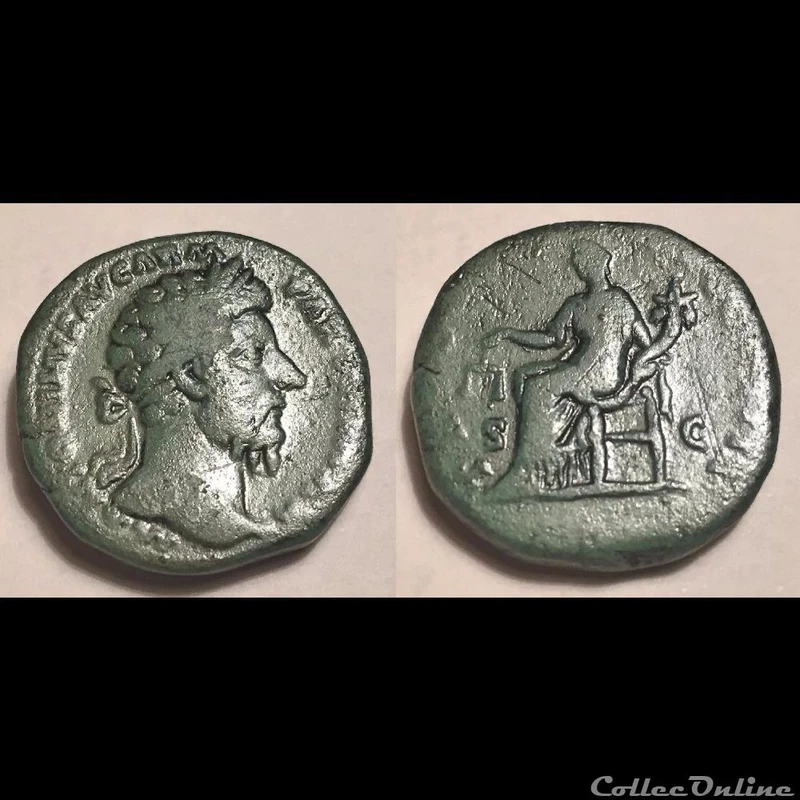 Marcus Aurelius, 161-180 AE Sestertius Coins Ancient