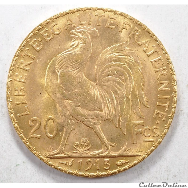 20 francs Coq liberté égalité fraternité 1913 - Coins - World