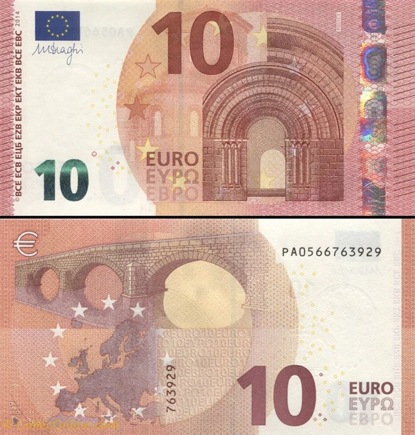 Top départ pour le nouveau billet de 10 euros