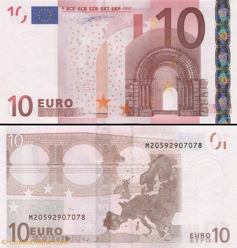 10 euros. January 1, 2002. Signature Duisenberg.  - Ibercoin