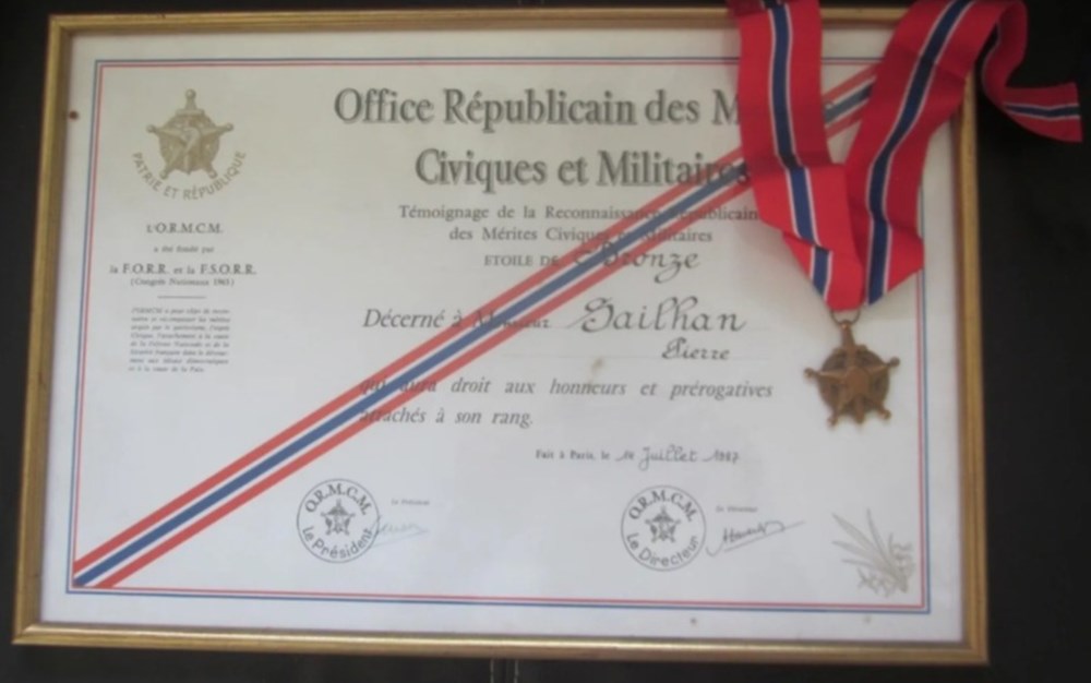 Diplômes #20 - étoile de bronze de l'Office Républicain des Mérites Civiques et Militaires diplomes 20 etoile de bronze de office republicain des merites civiques et militaires