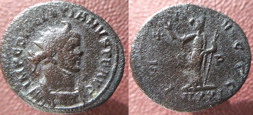 Variante ou détail? Du sceptre de Pax sur un aurélien de Carausius au nom de Dioclétien variante ou detail du sceptre de pax sur un aurelien de carausius au nom de diocletien