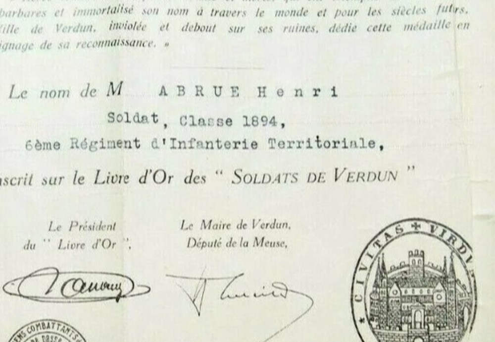 diplomes 6 medaille commemorative de la bataille de verdun n 2