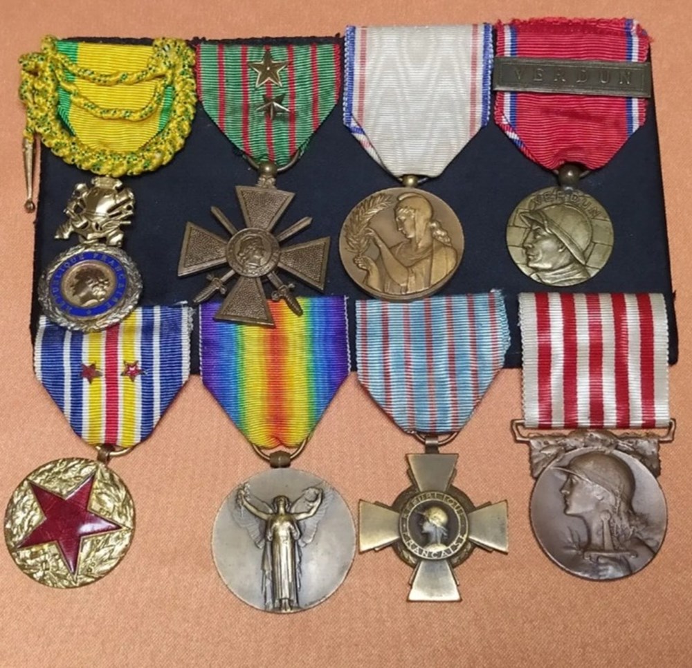 france portee de medailles francaises de taille ordonnance 8