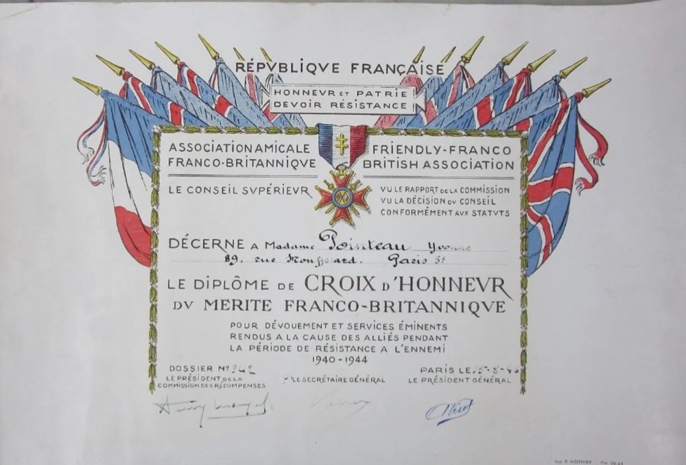 diplomes 4 croix honneur franco britannique