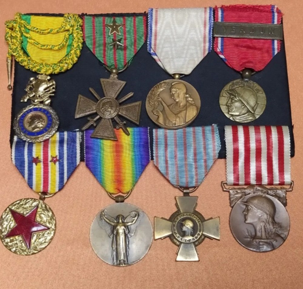 france portee de medailles francaises de taille ordonnance 12