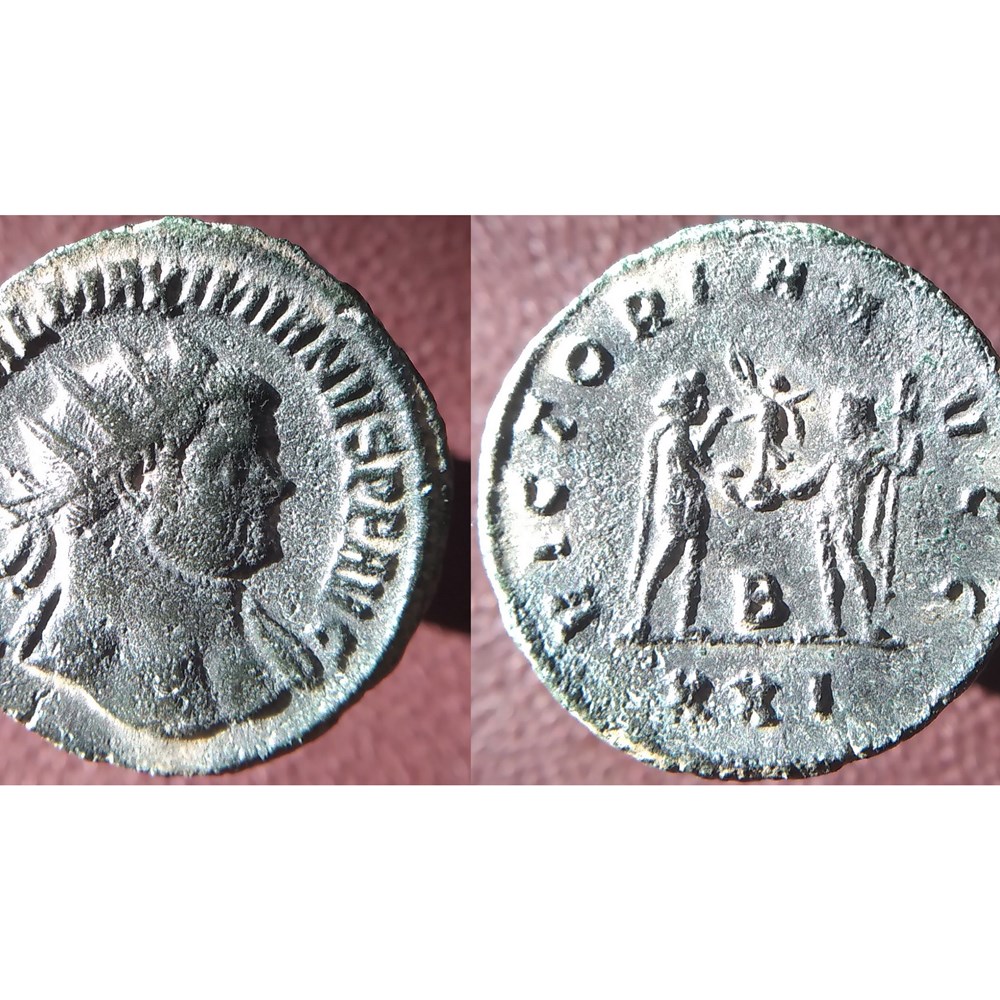 Un antoninien/aurelien de Maximien de Siscia intéressant à plus d'un titre un antoninien aurelien de maximien de siscia interessant a plus un titre