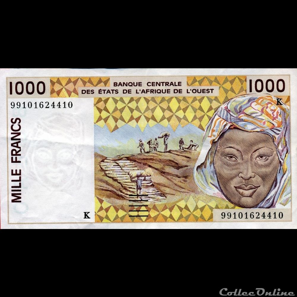 Billets de banque du monde 1000 Francs 1991 à 2002 1999