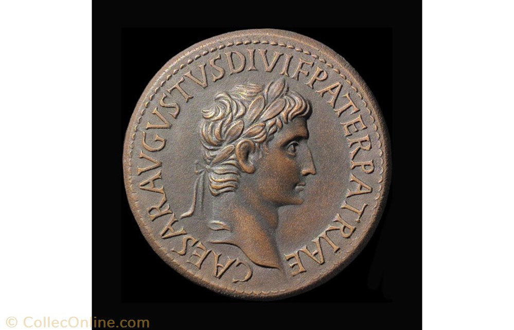 Intégrale des empereurs du Haut-Empire Auguste Reproduction moderne de type paduan Graveur Jérémie KETELS (France) 2020 Fait partie de la collection « L'intégrale des empereurs du Haut-Empire » qui compte 48 monnaies Cuivre, diamètre 35mm, 20g...