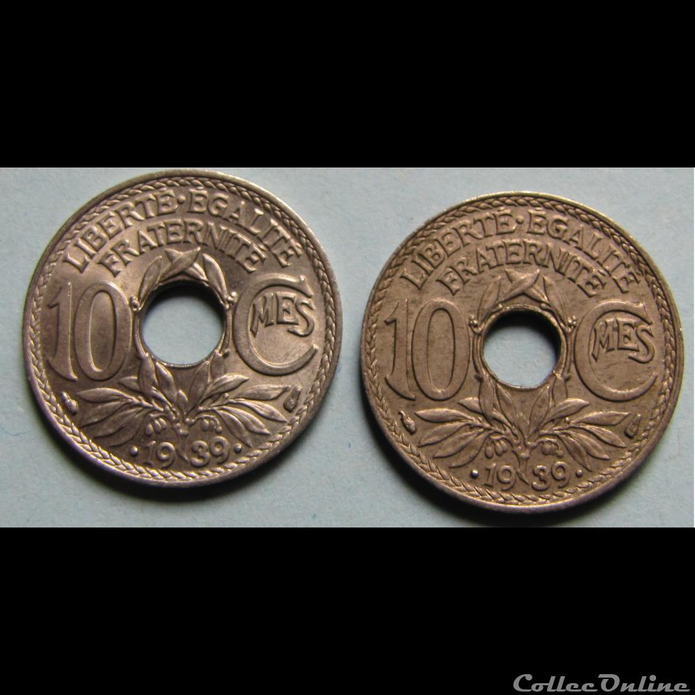  pi&egrave;ces de monnaie courantes de la III&egrave;me R&eacute;publique (1871-1940). 