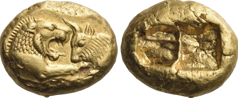 Crésus en Lydie Les monnaies de Crésus sont un des symboles de la numismatique. Crésus fut le premier à faire des monnaies en argent et en or. En or se trouvent 2...