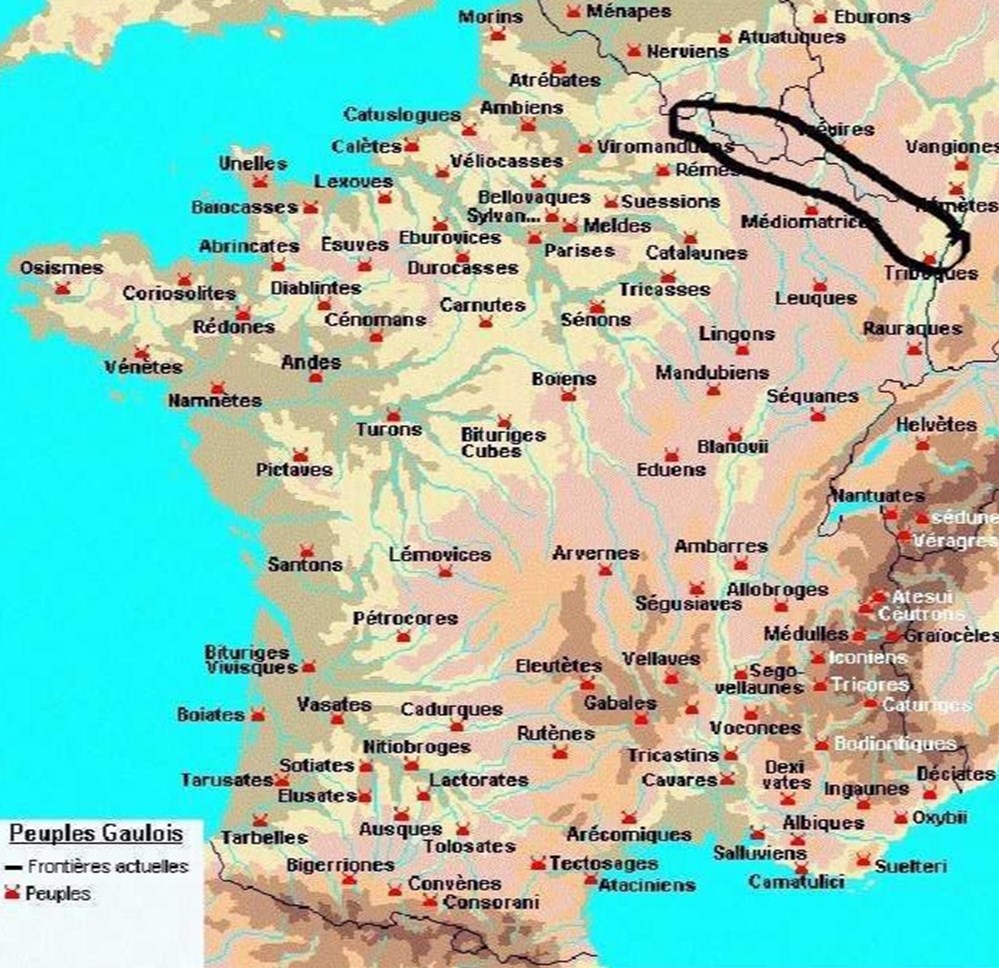 NORD-EST Monnaies encore non défini à un peuple précis , la localisation des exemplaires se situent dans la région de STRASBOURG ainsi qu'a l'est de la LORRAINE . A la...