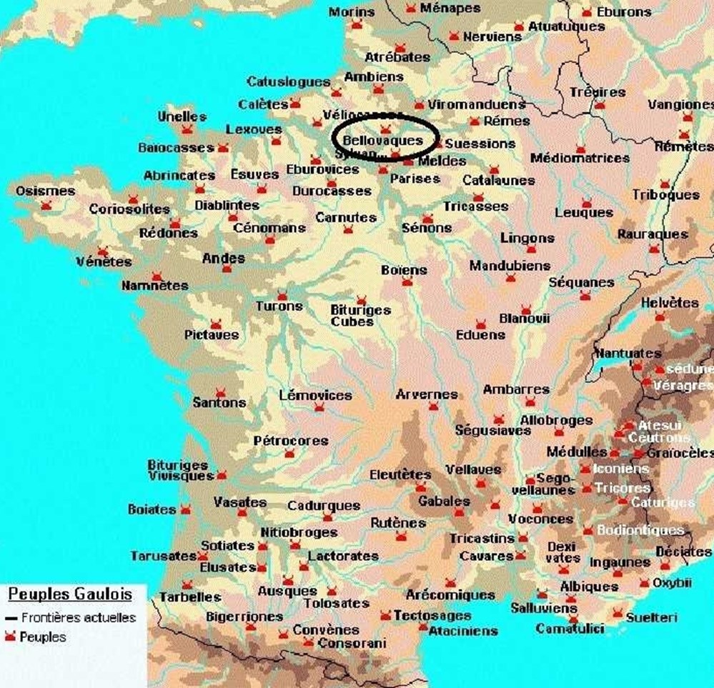 BELLOVAQUES latin : BELLOVACI étymologie : ceux qui luttent en hurlant situation : ouest de l'OISE capitale : BEAUVAIS ( BRASTUSPANTIUM ) GAULE BELGIQUE CESAR considère les BELLOVAQUES comme le...