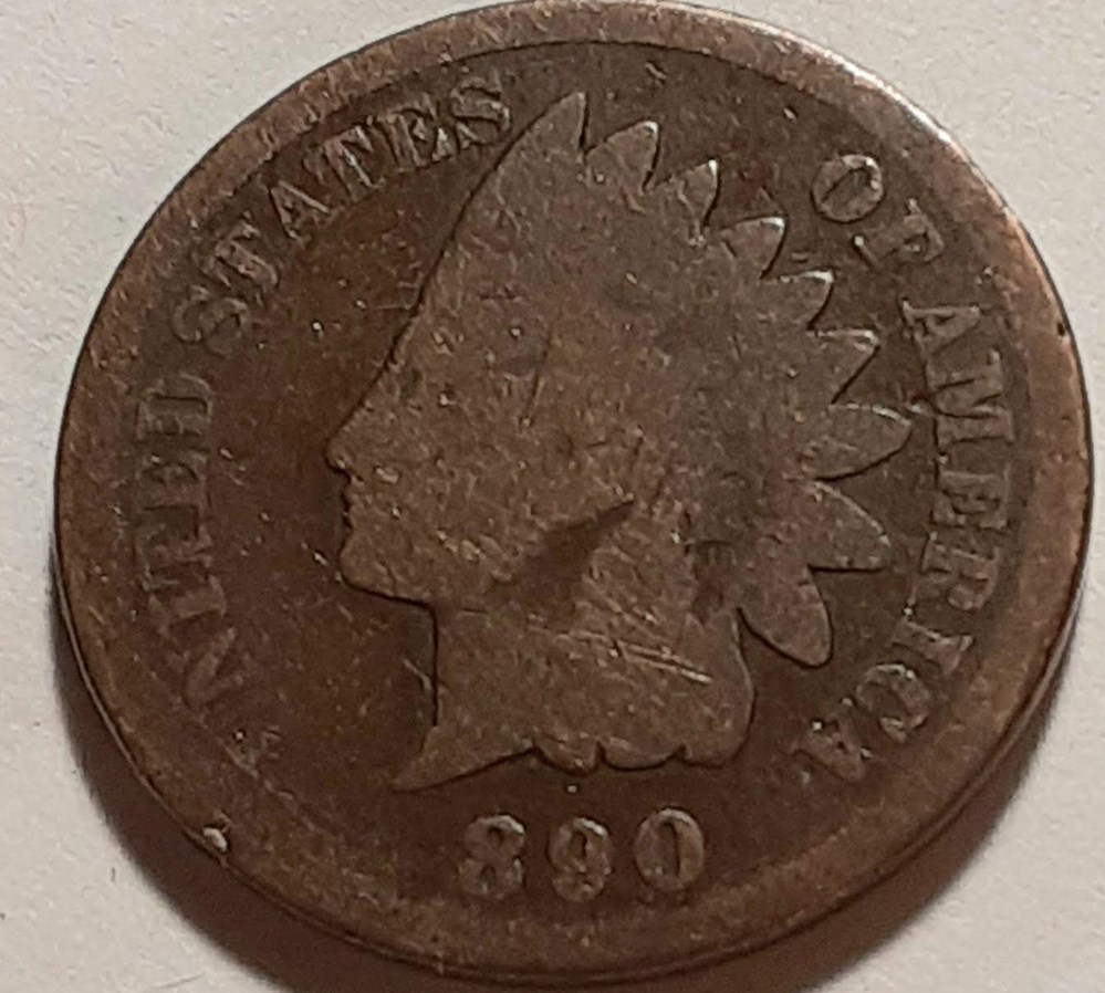  1890 Indian Head Cent (Error) Missing the 1 