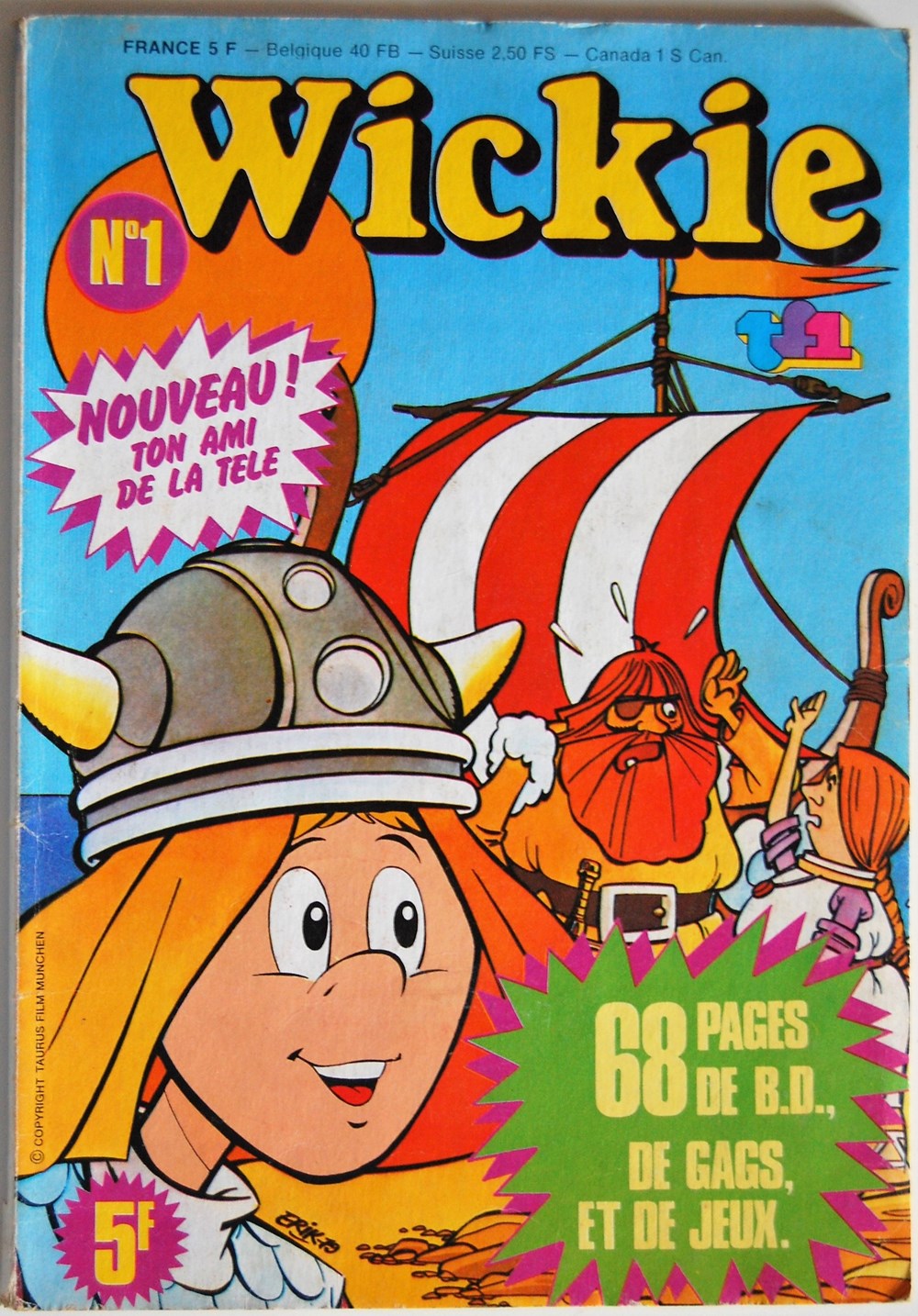 BD PF - Vic le viking Vic le Viking ou Wickie est une série télévisée d'animation en productions germano-austro-japonaise en 78 épisodes de 22 minutes, créée par Runer Jonsson d'après son roman Vicke Viking, produite...