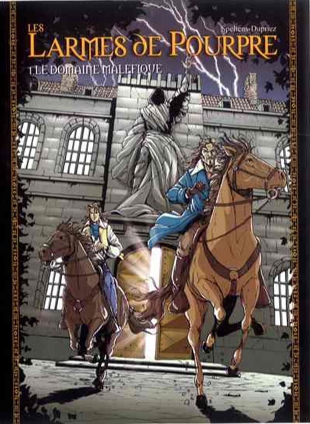 BD - Larmes de pourpre (Les) Les larmes de pourpre est une série de Bande Dessinée d'aventure en 3 volumes, créée par le scénariste Jean-Louis Dupriez et le dessinateur Olivier Speltens en 2003. Des BD...