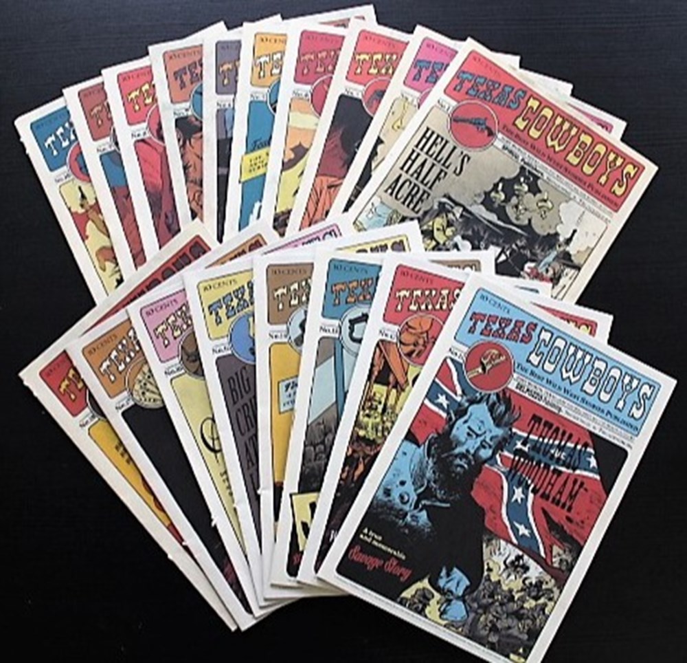  Texas Cowboys est une s&eacute;rie de Bande Dessin&eacute;e western publi&eacute;e dans les suppl&eacute;ments mini-r&eacute;cits de Spirou de 2011 &agrave; 2014. Elle a &eacute;t&eacute; cr&eacute;&eacute;e par le dessinateur Matthieu Bonhomme...