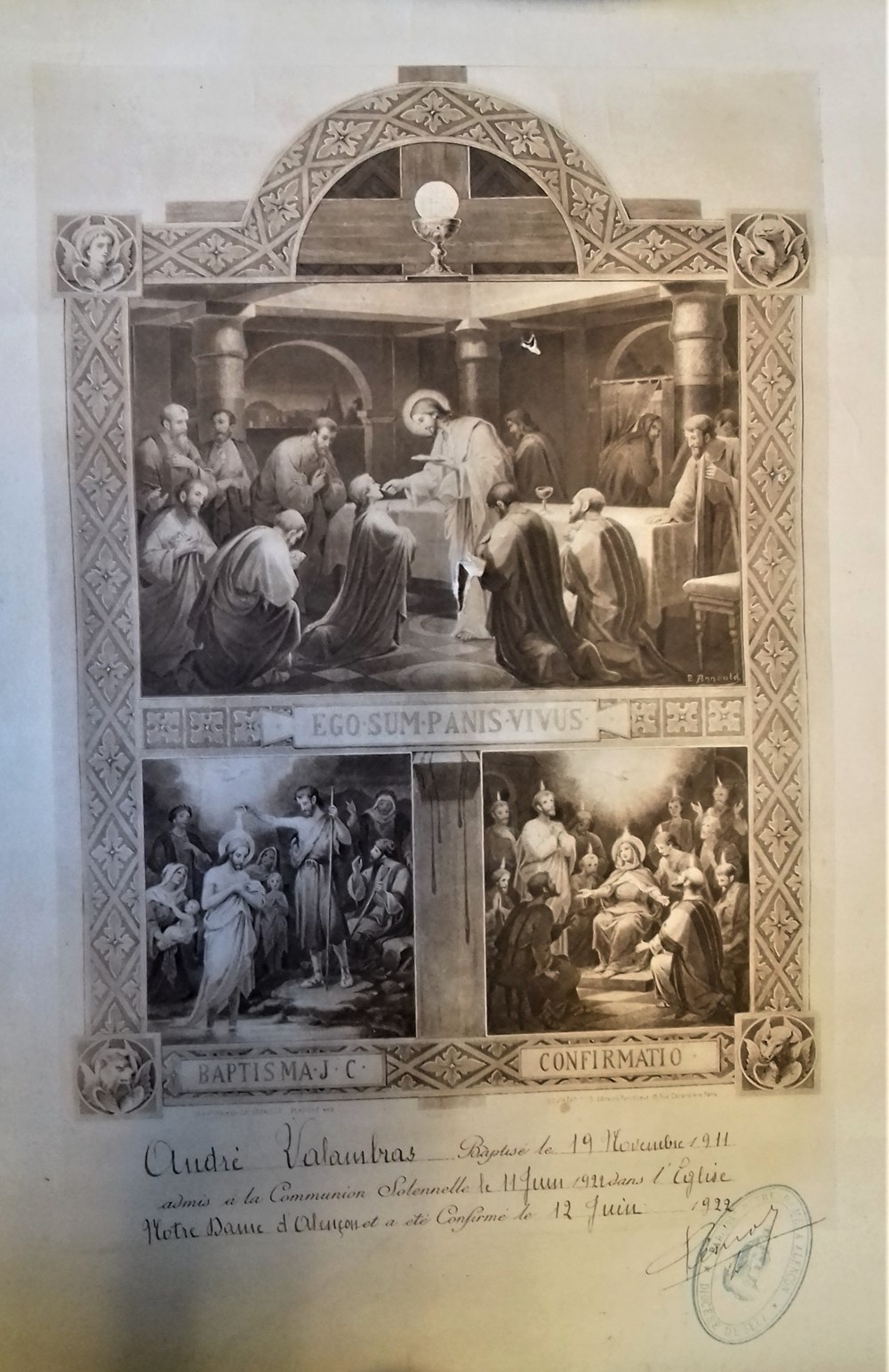  Souvenirs de communions et certificats 