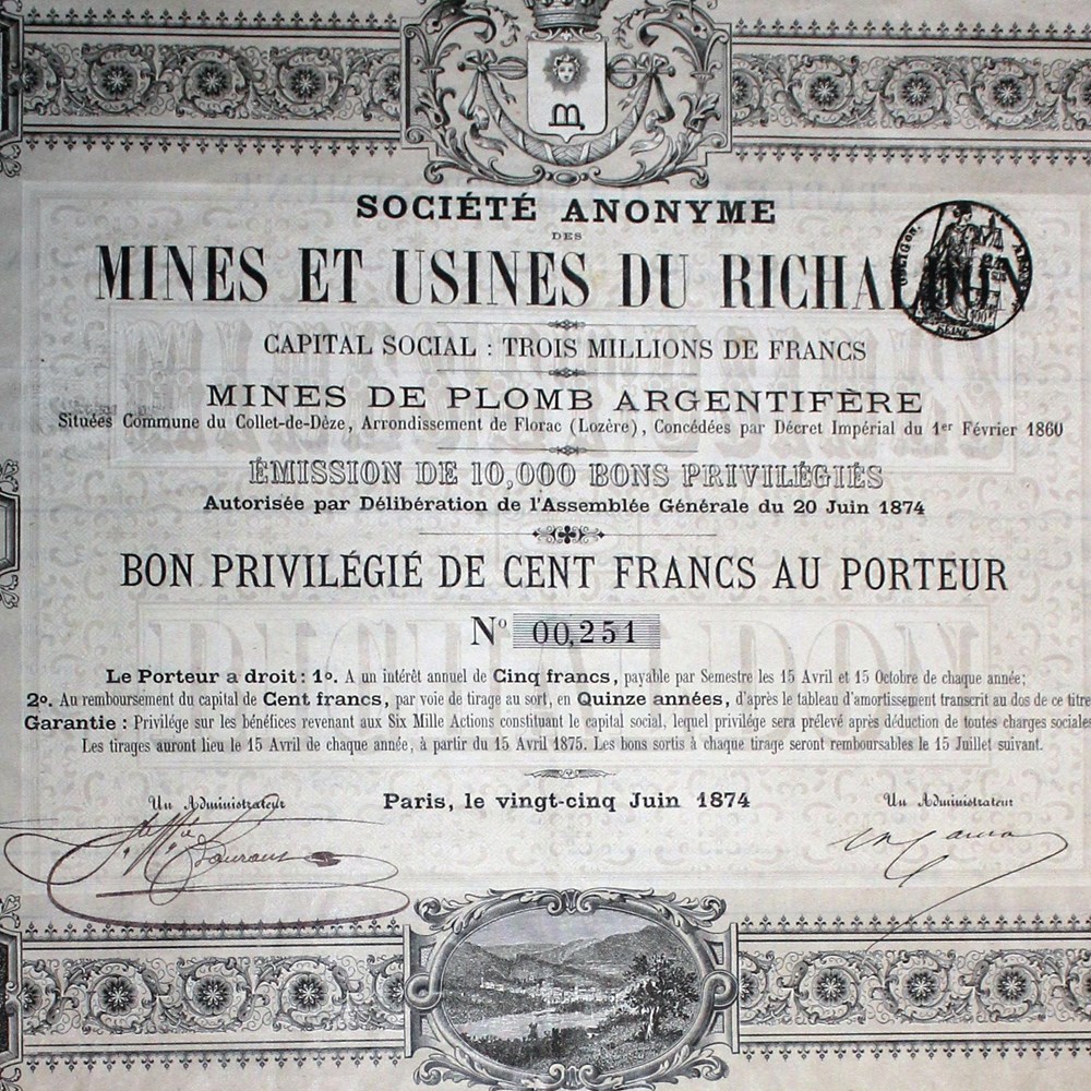 Scripophilie Lozèrienne