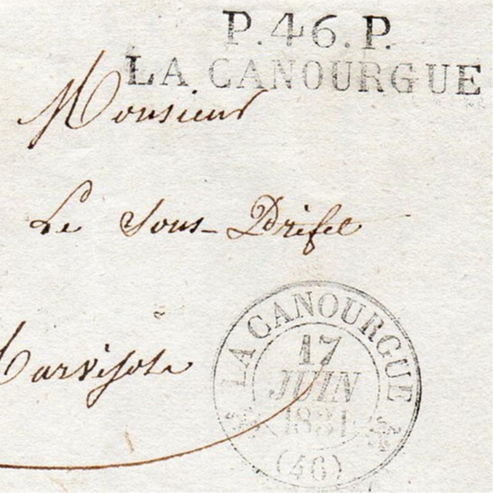 Marcophilie et documents postaux Les marques postales et oblitérations du canton de la Canourgue. Une Direction est créée le 1er octobre 1816 Elle est promue 1ère classe le 1er janvier 1871 Bibliographie : Marques...