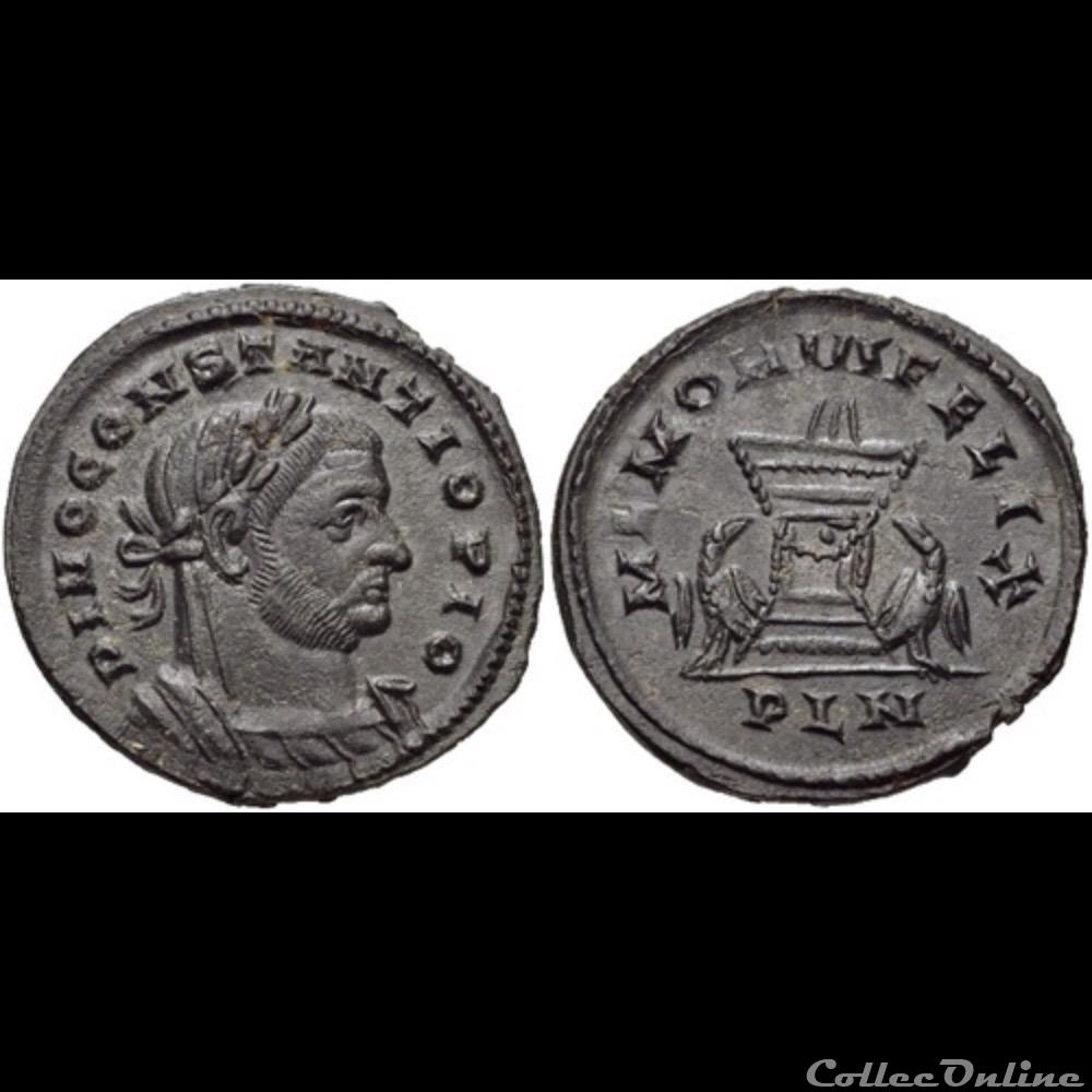 Divus Constantius I - Treves / Londinum Folles struck under Constantine in Treves and Londinum.