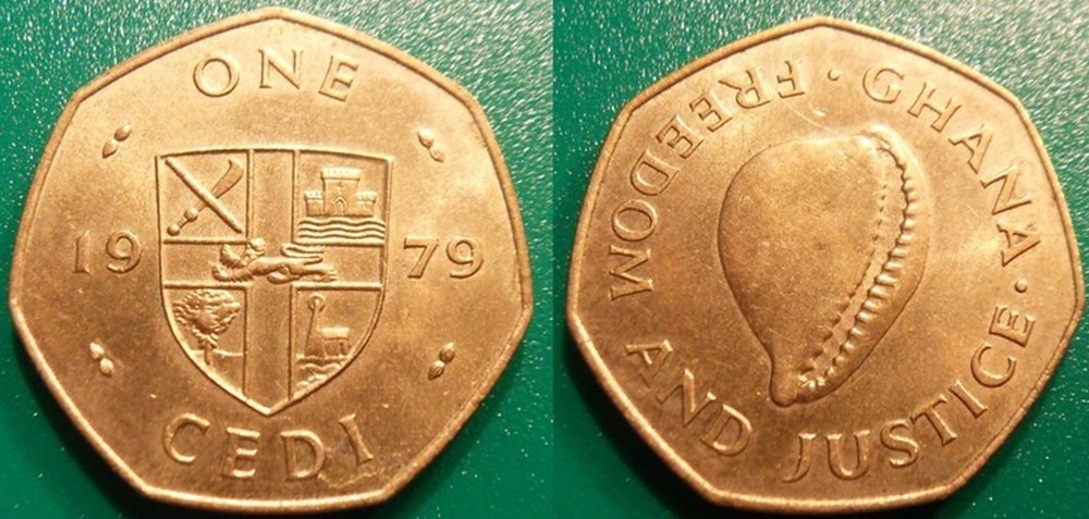 World Coins - Ghana Monnaies modernes (maxi 100 ans) issues de brocantes, de bourses et de collègues rentrant de voyage