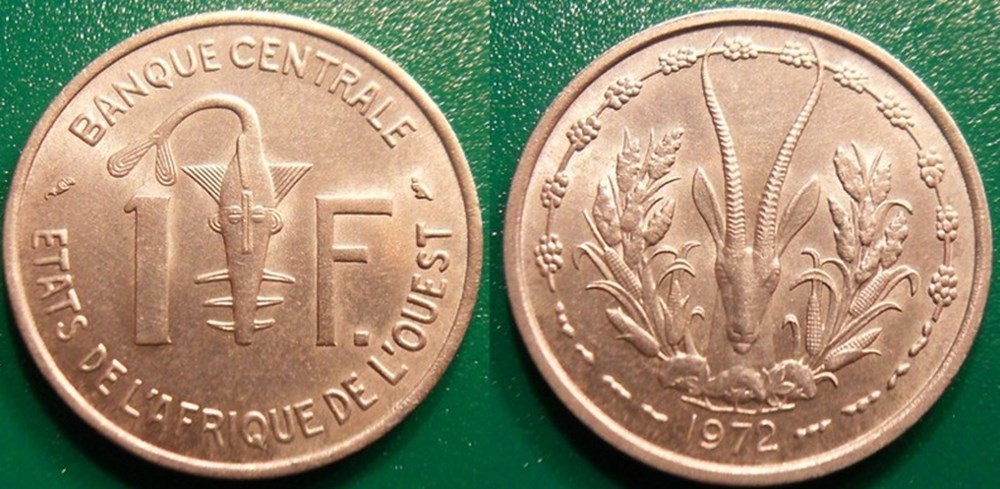 World Coins - Etats de l'Afrique de l'Ouest Monnaies modernes (maxi 100 ans), hors monnaies coloniales Françaises, issues de brocantes, de bourses et de collègues rentrant de voyage