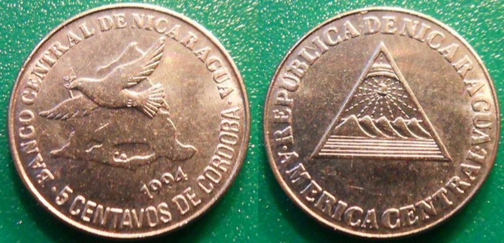 World Coins - Nicaragua Monnaies modernes (maxi 100 ans) issues de brocantes, de bourses et de collègues rentrant de voyage