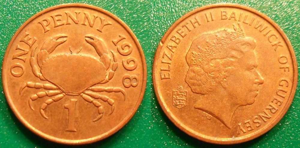 World Coins - Ile de Guernesey Monnaies modernes (maxi 100 ans) issues de brocantes, de bourses et de collègues rentrant de voyage