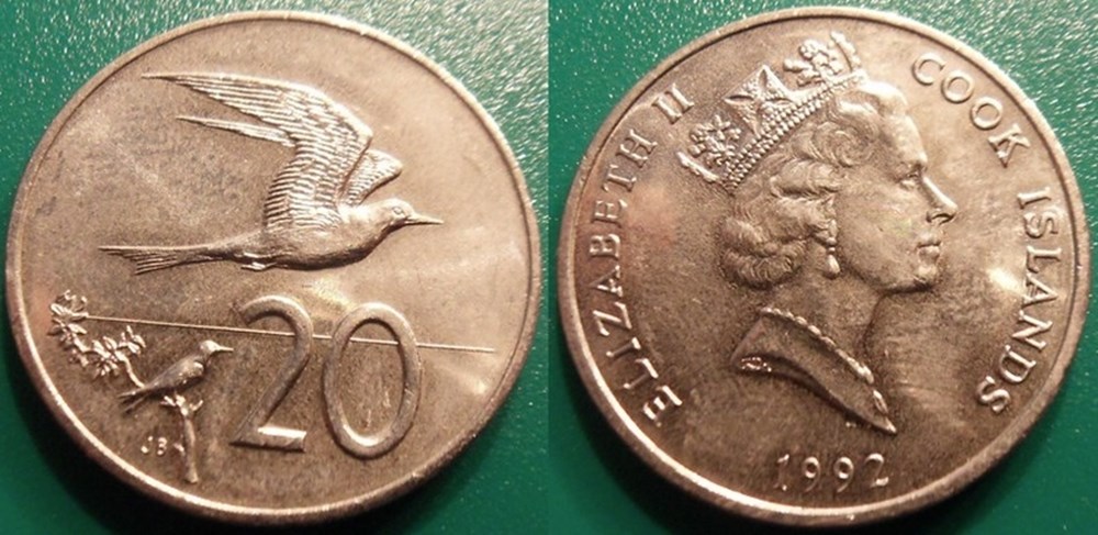 World Coins - Iles Cook Monnaies modernes (maxi 100 ans) issues de brocantes, de bourses et de collègues rentrant de voyage