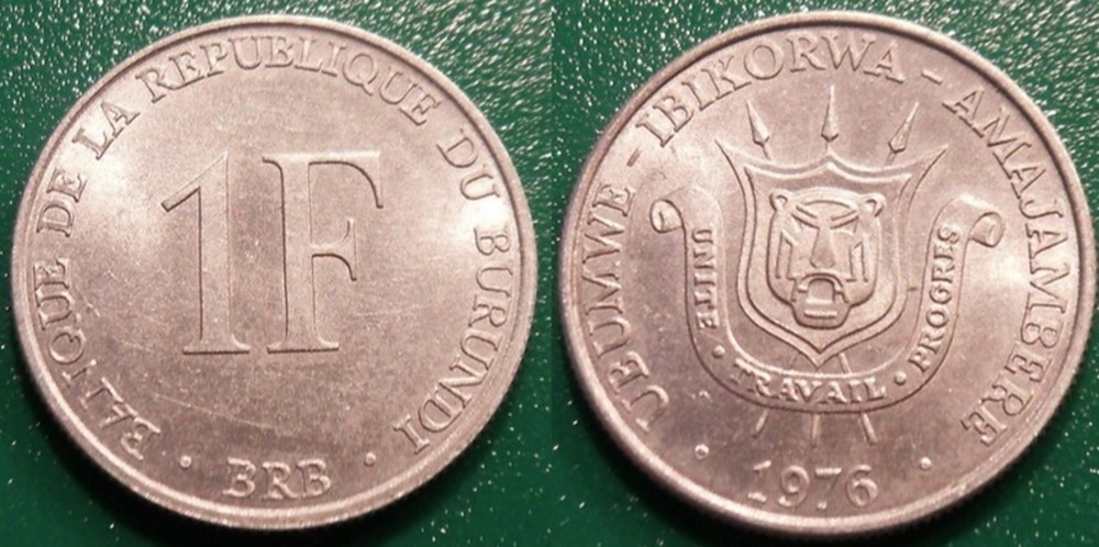 World Coins - Burundi Monnaies modernes (maxi 100 ans) issues de brocantes, de bourses et de collègues rentrant de voyage