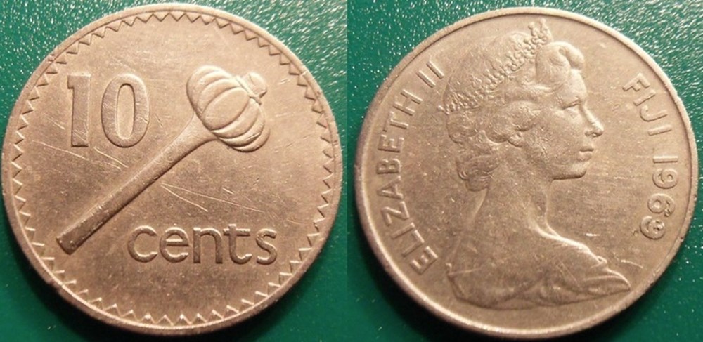 World Coins - Iles Fidji Monnaies modernes (maxi 100 ans) issues de brocantes, de bourses et de collègues rentrant de voyage