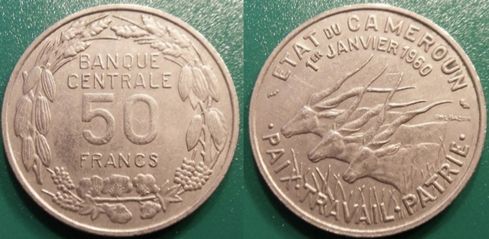 World Coins - Cameroun Monnaies modernes (maxi 100 ans), hors monnaies coloniales Françaises, issues de brocantes, de bourses et de collègues rentrant de voyage