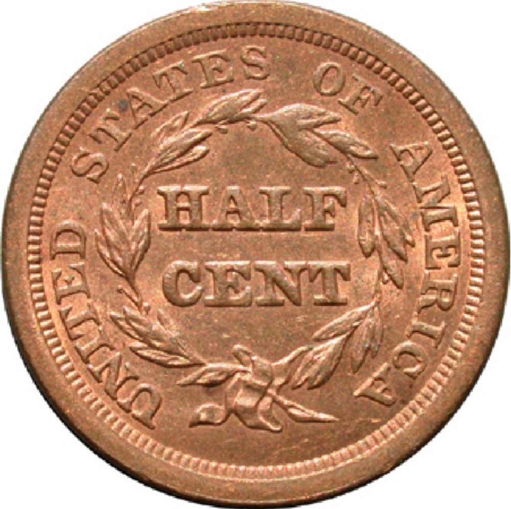 Half Cents - Braided Hair (1840-1857) USA Braided Hair Half Cents (1840-1857)