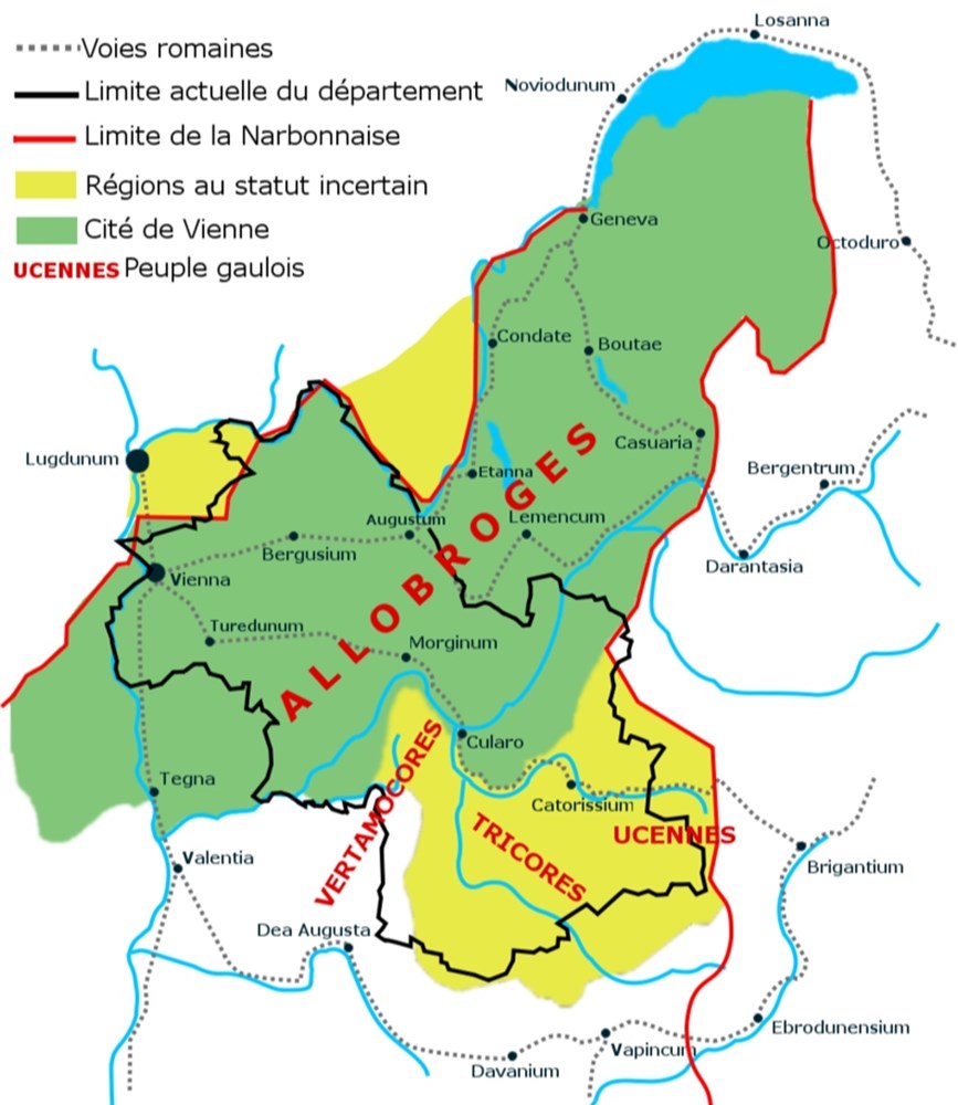 ALLOBROGES ALLOBROGES (Région du Dauphiné) (IIe - Ier siècle avant J.-C.) Peuple des Alpes installé sur la plus grande partie de la Savoie et du Dauphiné. Entourés par les Séquanes,...