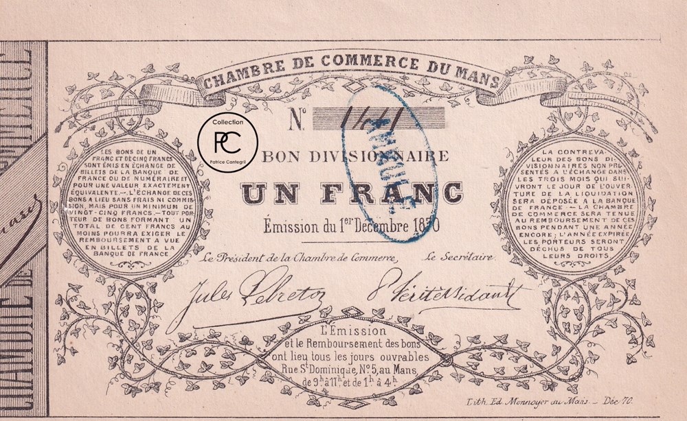 Billets Chambre de Commerce et de Villes + billet Commercants + Billet Test + Billet Fantaisie Divers Billets Chambre de Commerce 