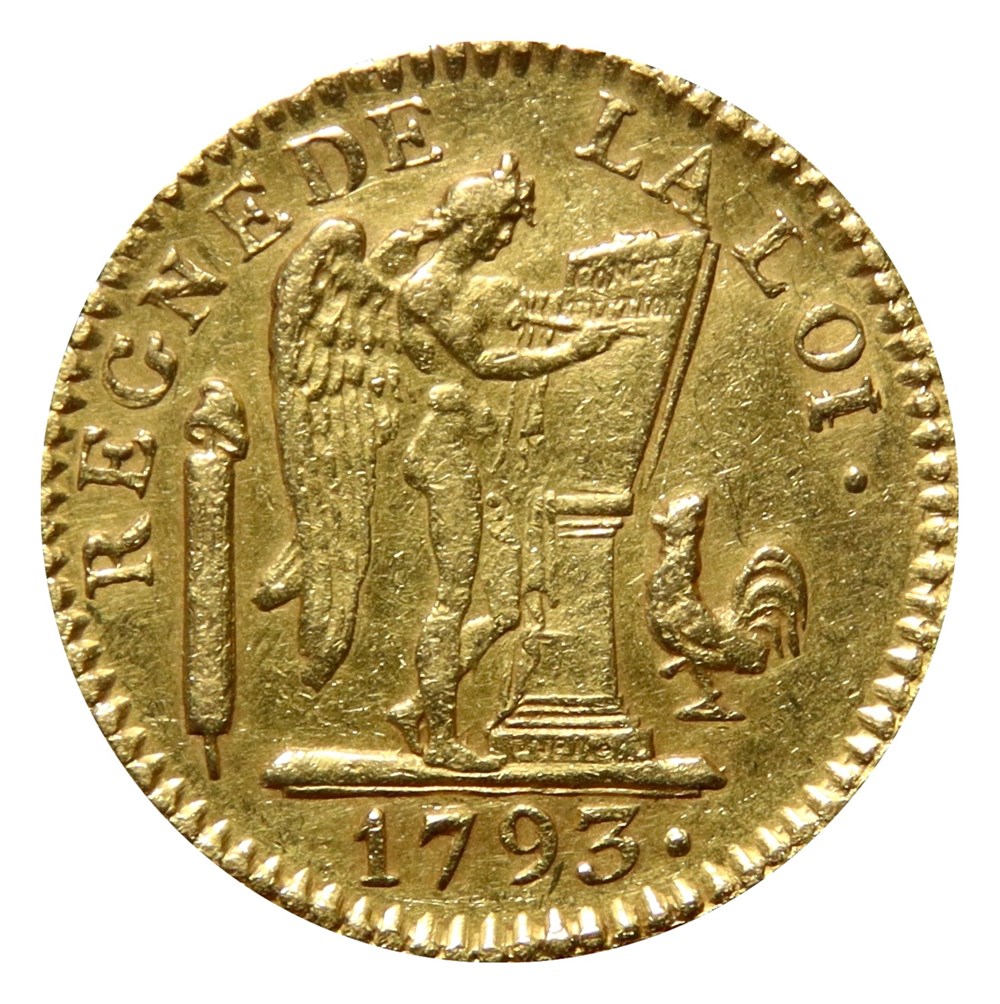 Monnaies de la Révolution Française au Premier Empire. Références : Dr. = Droulers - Répertoire, 6ème Ed. 2012 Fp. = Le Franc Poche, Les Chevau-légers CGB Ed. 2017 Fma. = Le Franc (les monnaies, les archives), Les...