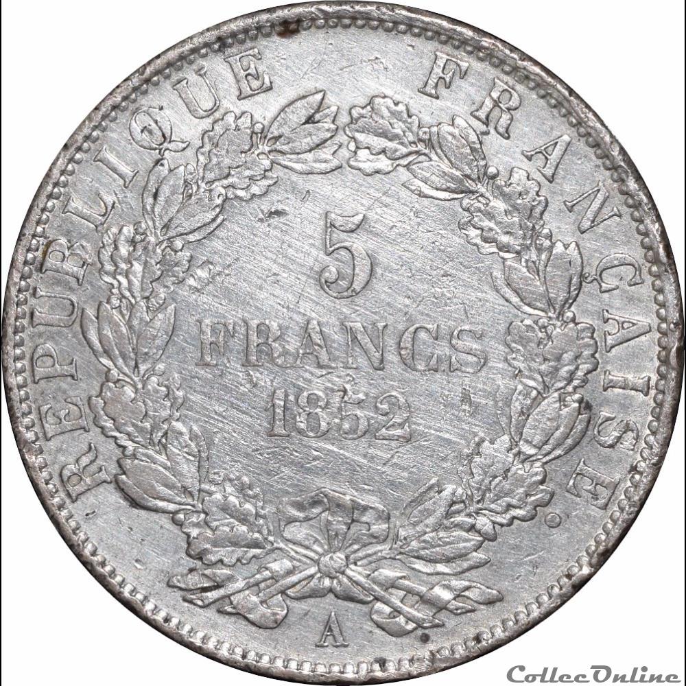 Monnaie Second Empire (1852 - 1870) Quelques monnaies du second empire. Napoleon lll.