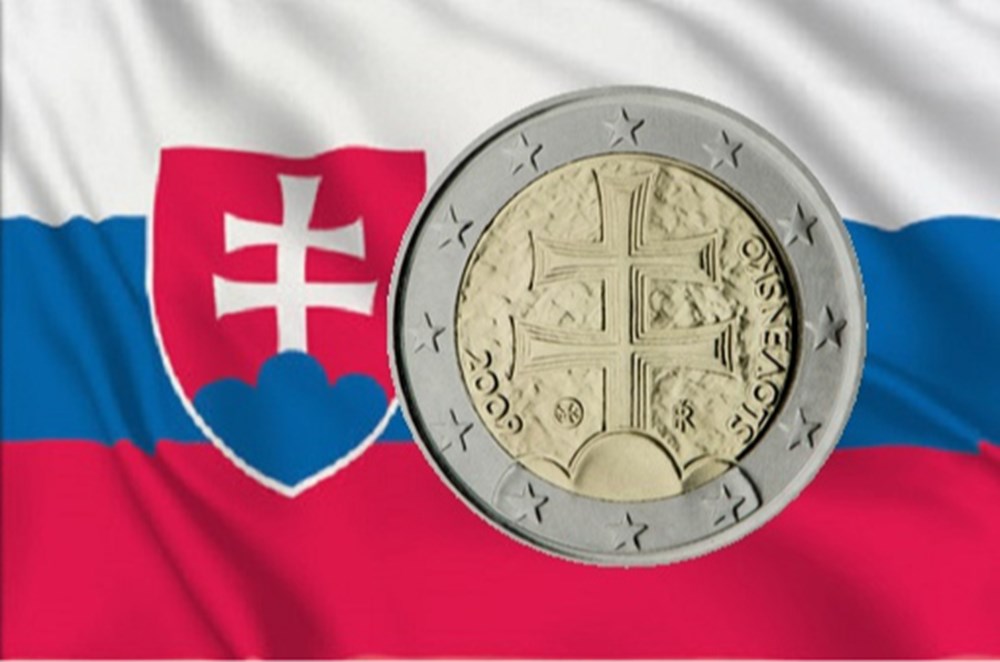 Slovaquie Les pièces en euro slovaques ont cours légal dans la zone euro depuis le 1 er janvier 2009. Pièces de 1 & 2 € : Double croix (symbole...