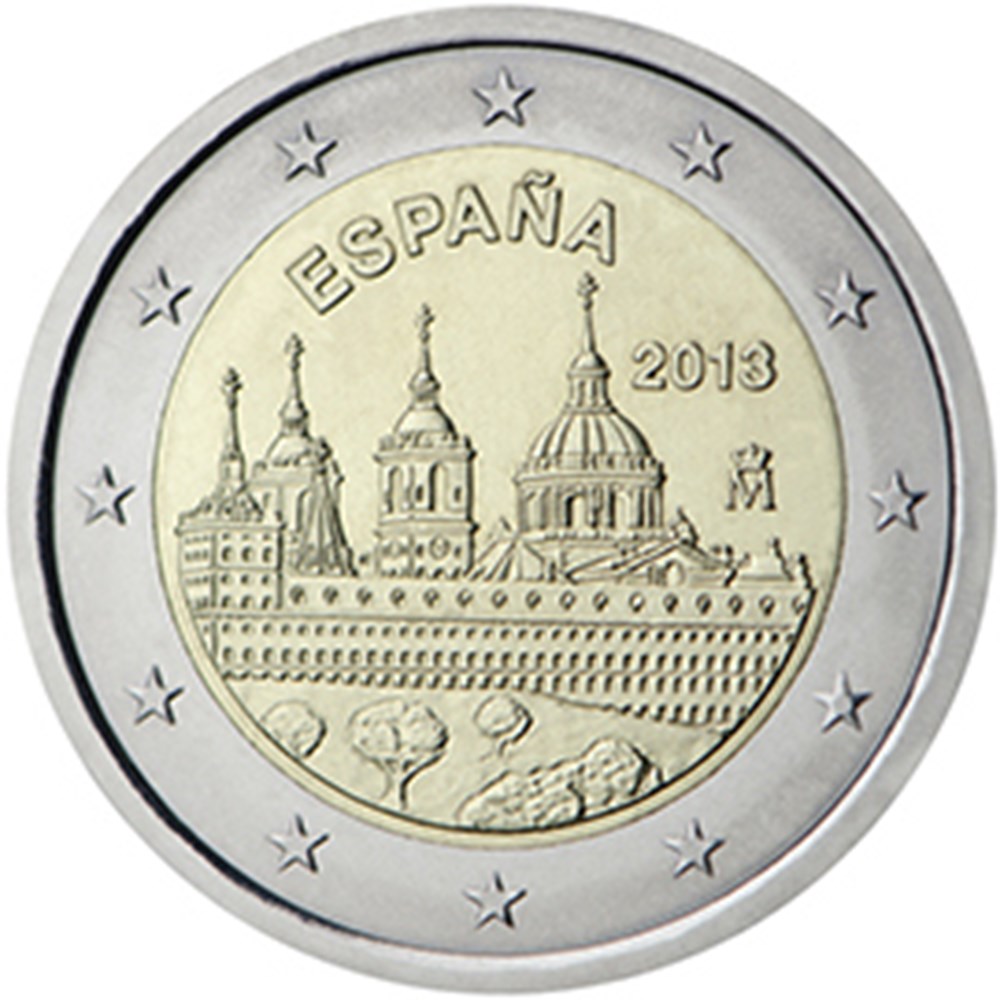 Espagne 2 € du Patrimoine mondial de l’UNESCO (en cours) L'Espagne a commencé en 2010 une série de 43 (50 ?) pièces commémoratives mettant à l'honneur les sites espagnols inscrits au patrimoine mondial de l'UNESCO. Les pièces sont émises...