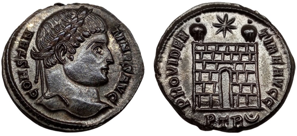 Constantinian Campgate Mint Set Besides my main collection of antoniniani, I've also decided to embark on a side project: assembling a mint set of the PROVIDENTIAE AVGG campgates issued by Constantine I. I...