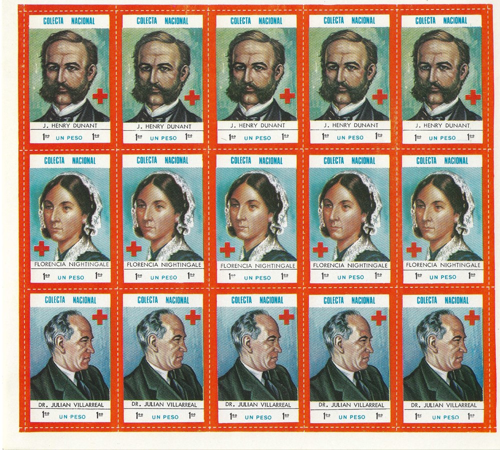 Estampillas colecta nacional Cruz Roja Mexicana Estampillas colecta nacional Cruz Roja Mexicana