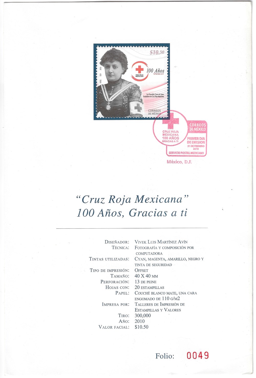 Estampillas, timbres o sellos postales de Cruz Roja Mexicana
