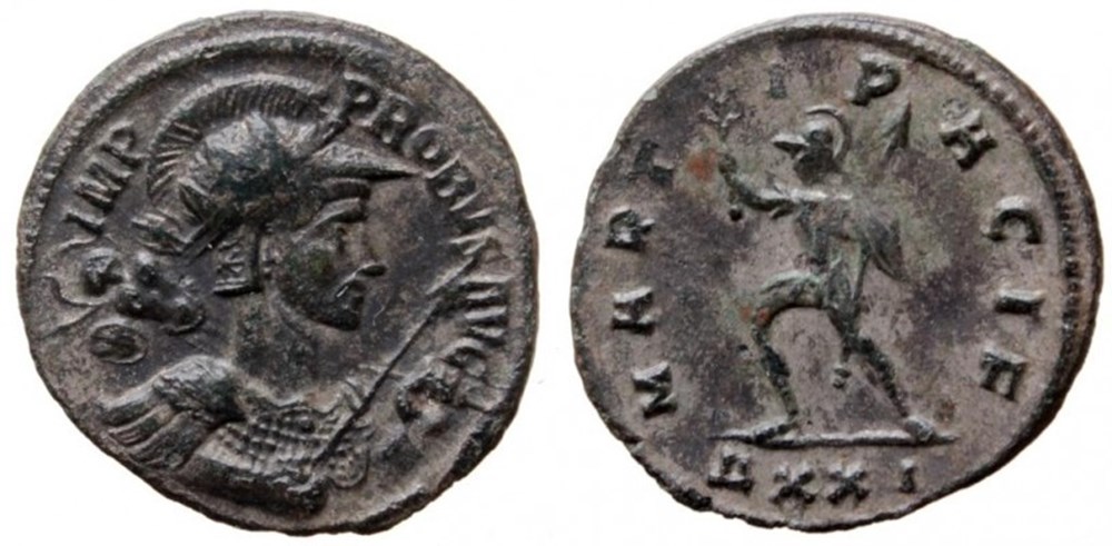  Attribution of Probus coins from the mint of Ticinum is based on RIC V.2. Classification of busts is based on the fundamental work of Pierre BASTIEN, Le buste mon&eacute;taire...