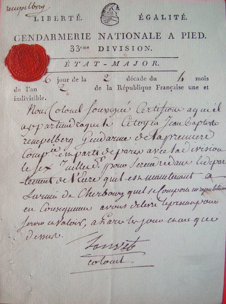  LA GENDARMERIE NATIONALE __________ 1791 - 1804 &nbsp; &nbsp; &nbsp; La R&eacute;volution trouve la Mar&eacute;chauss&eacute;e structur&eacute;e, compos&eacute;e de plus de 4000 hommes r&eacute;partis sur l&rsquo;ensemble du territoire en 33...