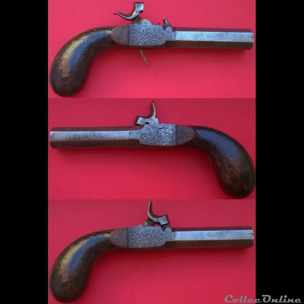 PISTOLET DE POCHE A PERCUSSION XIXe. PISTOLET DE POCHE A PERCUSSION XIXe.